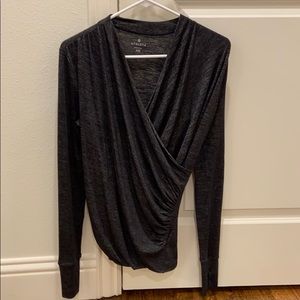 Athleta wrap front top